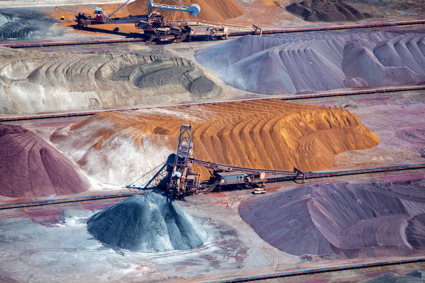 Ore and conveyor belt aerial